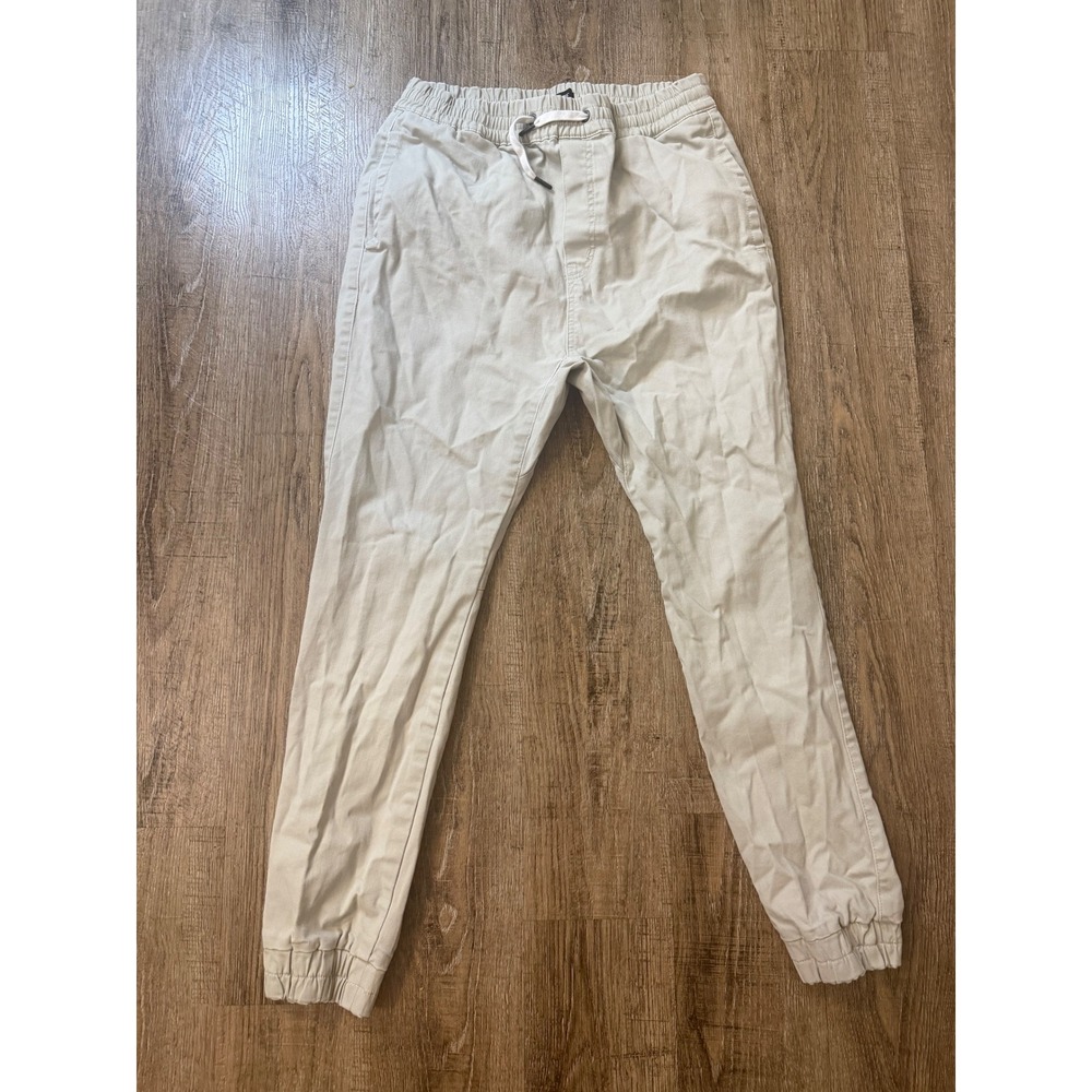 Zanerobe Sureshot Jogger Pants Tan Khaki Stretch Cotton Twill Size 34 Mens